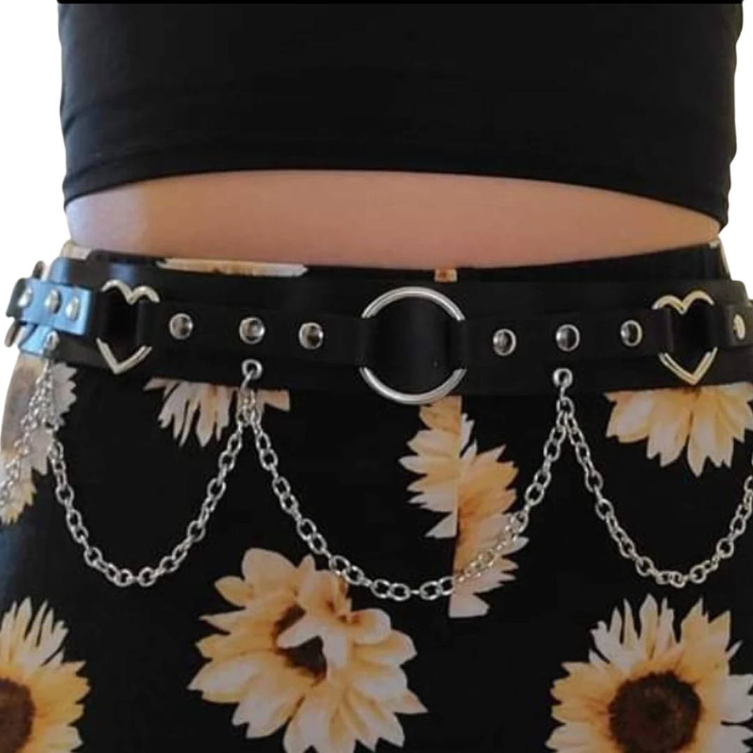 Leather Heart Belt